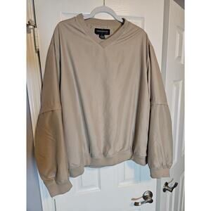 Consensus Golf Pullover Men’s XL Khaki / Tan Lightweight XL Removable Sleeves